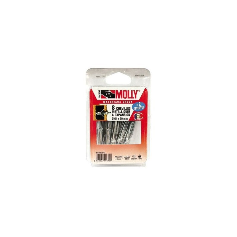 Molly Cheville molly 4x33mm+vis m4 c/10 coque