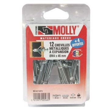 Molly Cheville molly 4x46mm+vis m4 c/16 coque