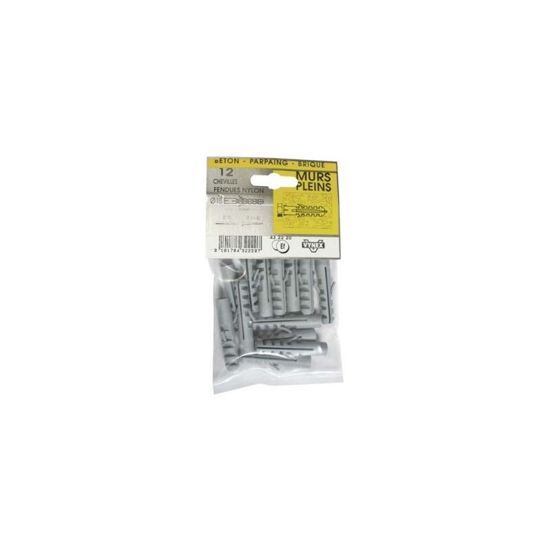 Vynex Cheville fendue nylon 6x30 sc x50