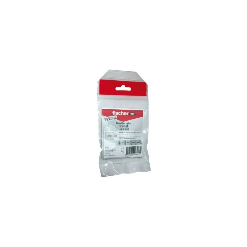 FISCHER FIXATION Cheville nylon S 10/10b sachet 10p