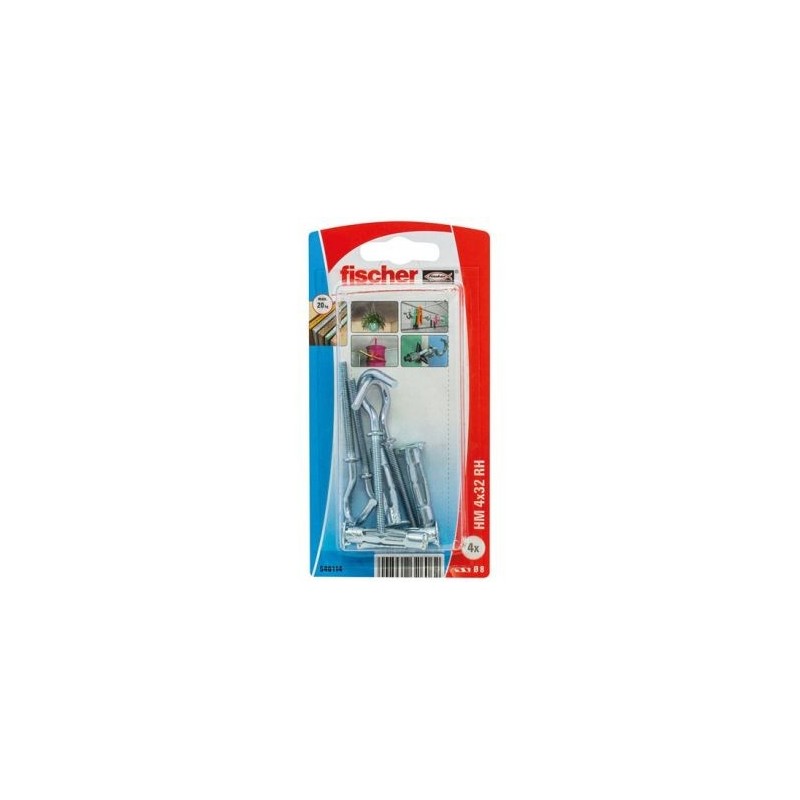 Fischer Chev. corps creux crochet hm4x32 x4 blister de 4