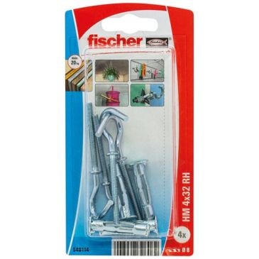 Fischer Chev. corps creux crochet hm4x32 x4 blister de 4