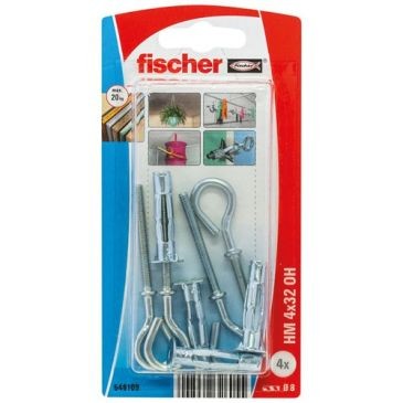 Fischer Cheville corps creux piton hm4x32 blister de 4