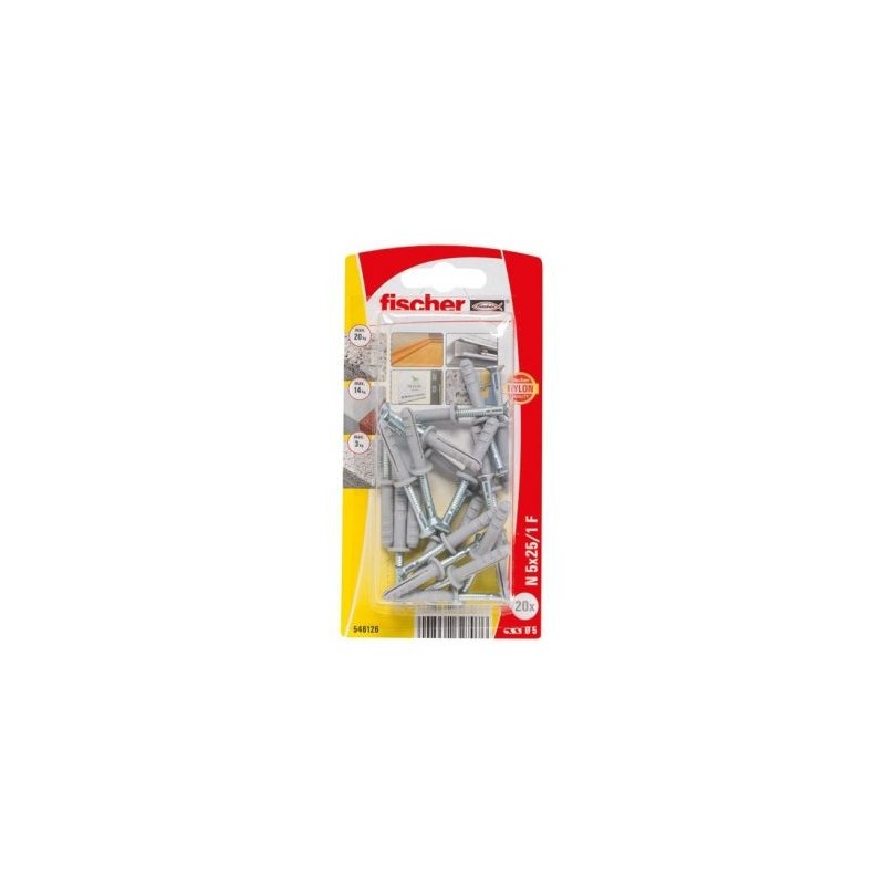Fischer Cheville clou n 5x25/1 f x20 blister de 20