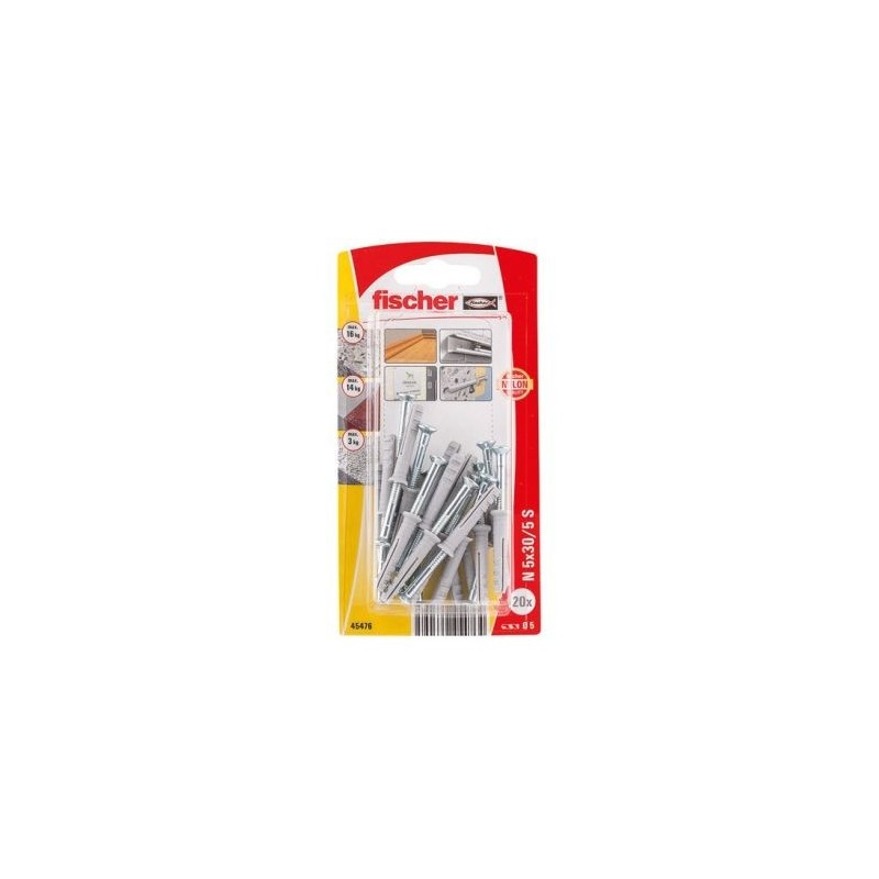 FISCHER FIXATION Cheville clou N 5x30 S/20K nv