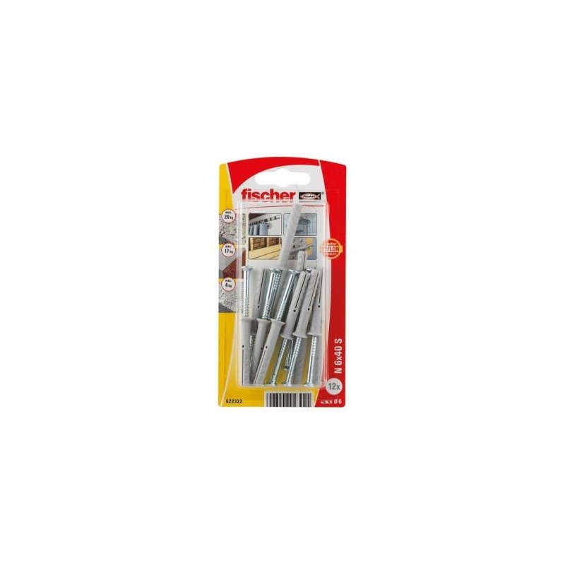 FISCHER FIXATION CHEVILLE CLOU N 6X40 S K NV