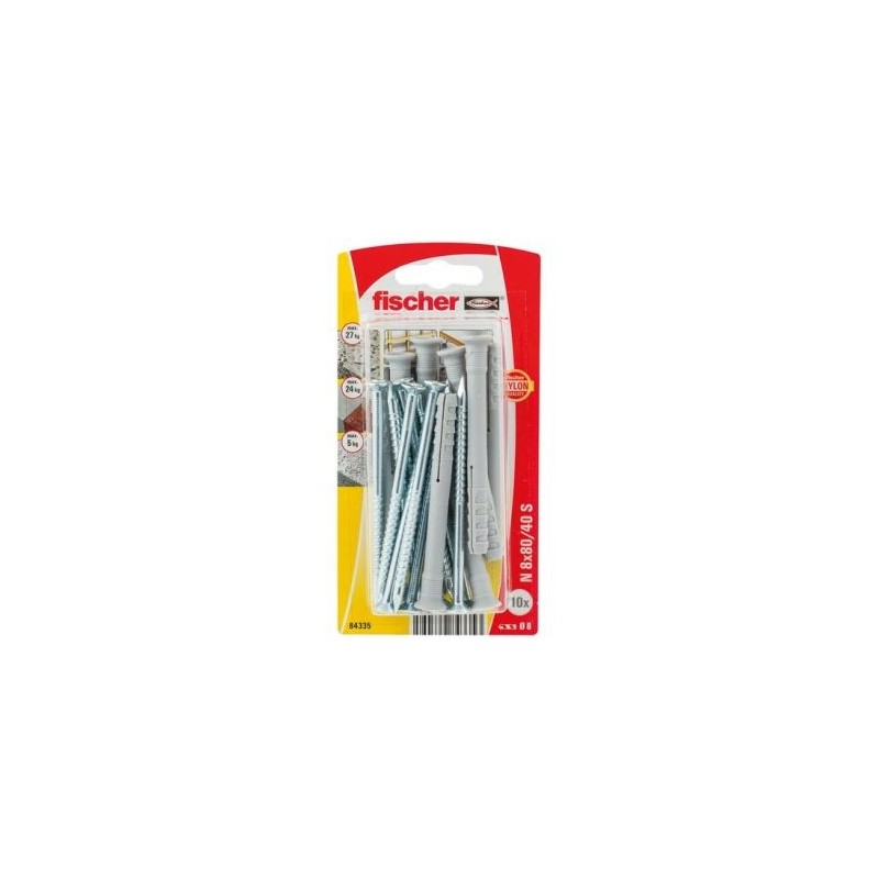 Fischer Cheville clou n 8x80 s blister x10