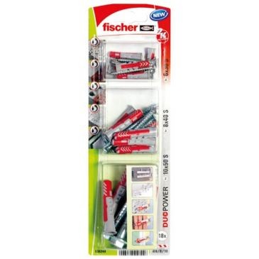 FISCHER FIXATION Cheville Duopower + vis blister de 3 assorties