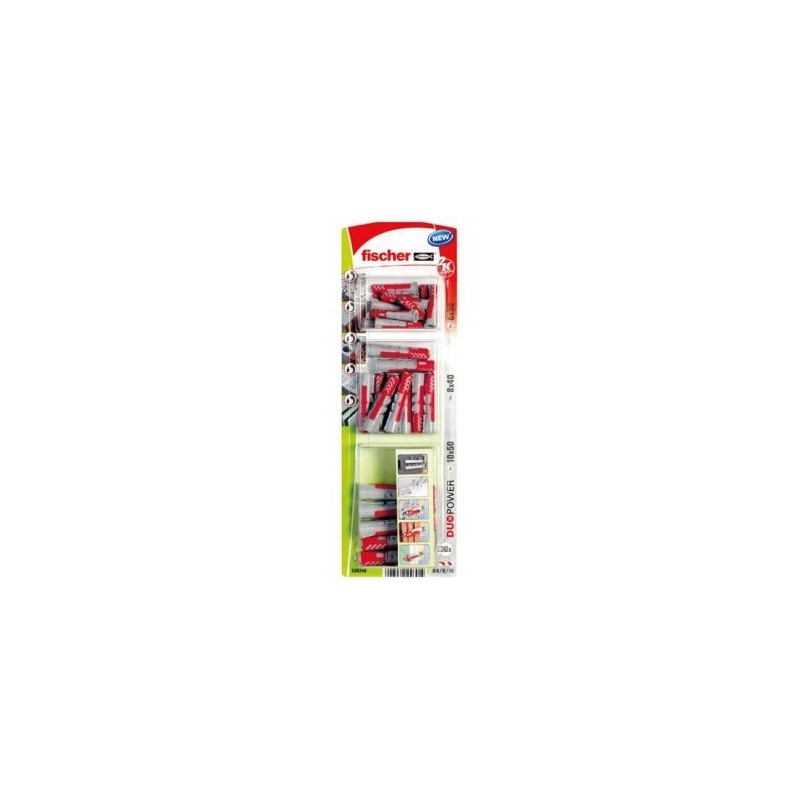 FISCHER FIXATION Cheville Duopower blister    15(6x30) 10 ( 8x40) 5 (10X50)