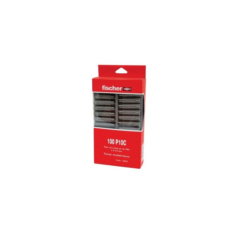 FISCHER FIXATION Cheville P 10C gris boite de 100p