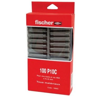 FISCHER FIXATION Cheville P 10C gris boite de 100p