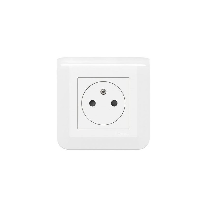 Legrand prise 2p+t surface cpl griffe blanc
