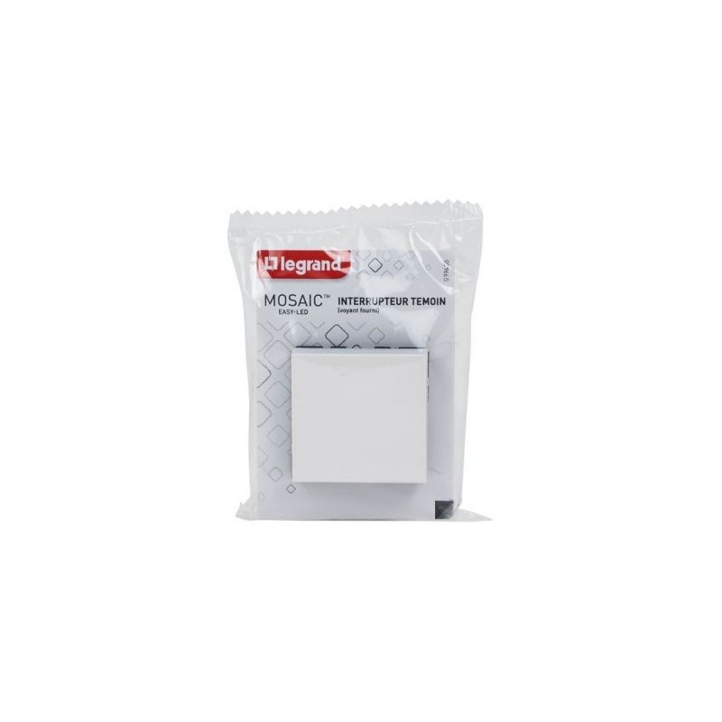 Legrand Mosaic interrupteur va/vient témoin 2 modules compo blanc