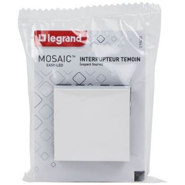 Legrand Mosaic interrupteur va/vient témoin 2 modules compo blanc