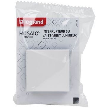 Legrand Mosaic interrupteur va/vient lumineux 2 modules blanc compo