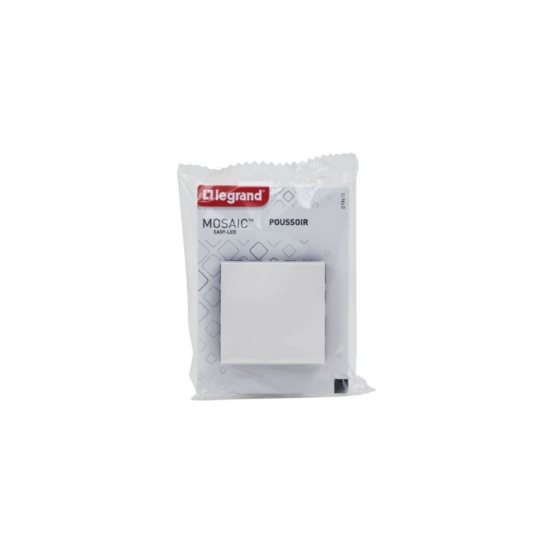 Legrand Mosaic poussoir 6A 2 modules blanc composable