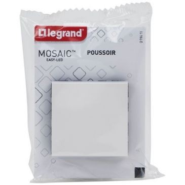 Legrand Mosaic poussoir 6A 2 modules blanc composable