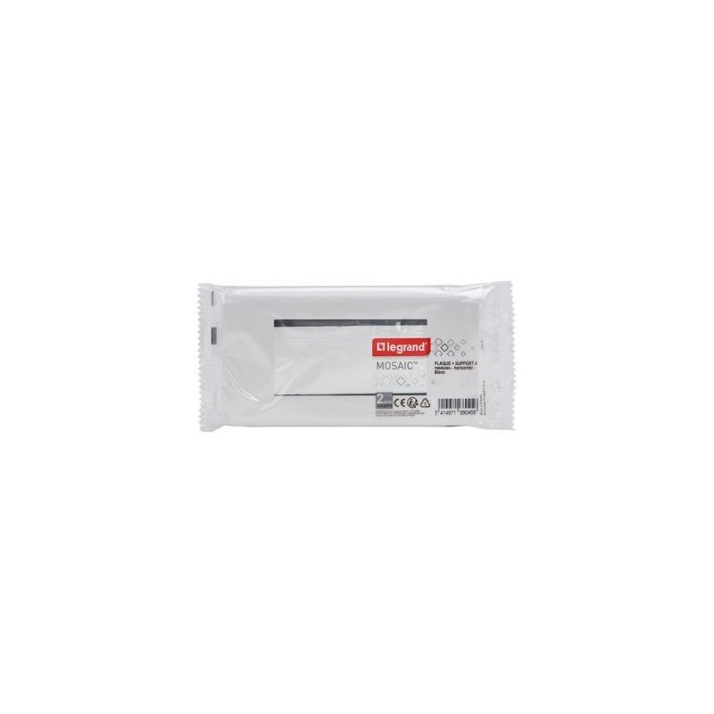 Legrand Mosaic support plaque 4 modules blanc horizontal
