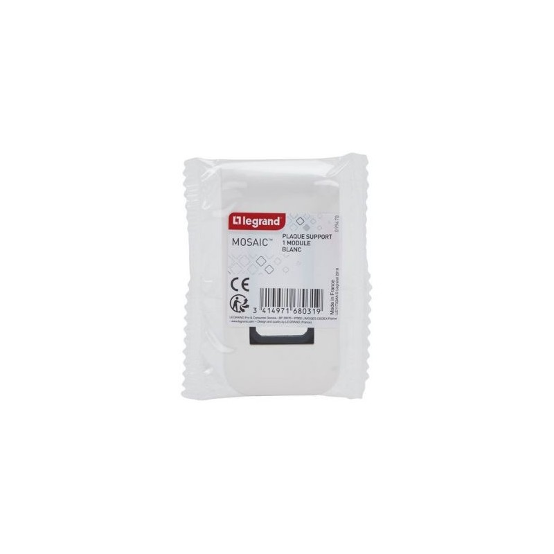 Legrand Mosaic support à vis plaque 1 module blanc