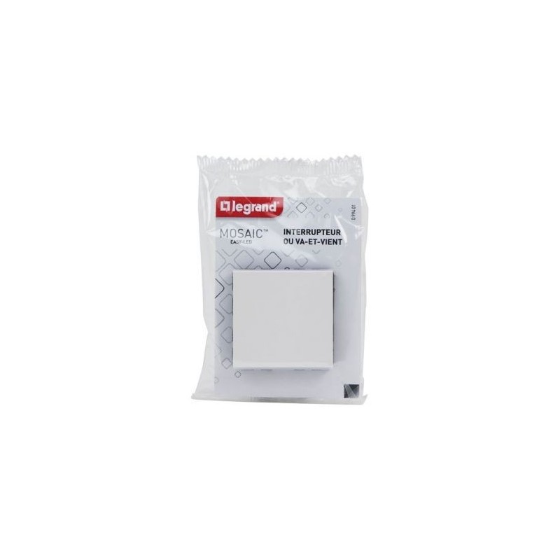 Legrand Mosaic interrupteur va et vient 2 modules blanc composable