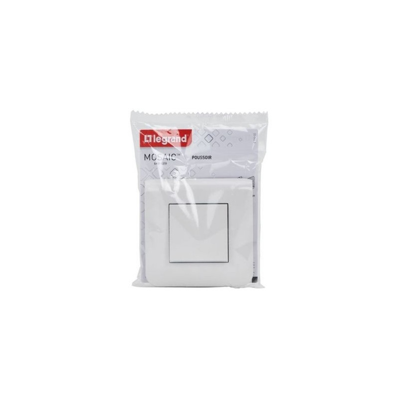 Legrand Mosaic poussoir 6A blanc complet