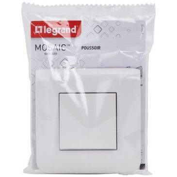 Legrand Mosaic poussoir 6A blanc complet