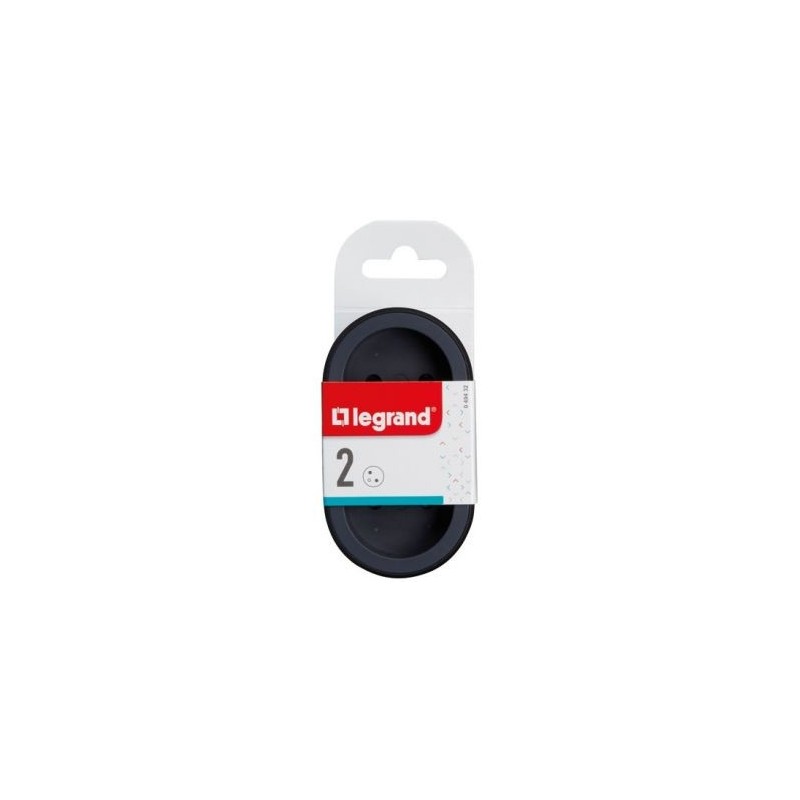 Legrand Biplite FB 2x2P+T standard prises frontales noir