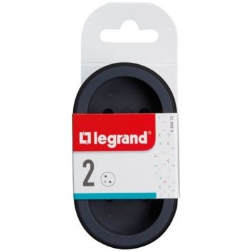 Legrand Biplite FB 2x2P+T standard prises frontales noir