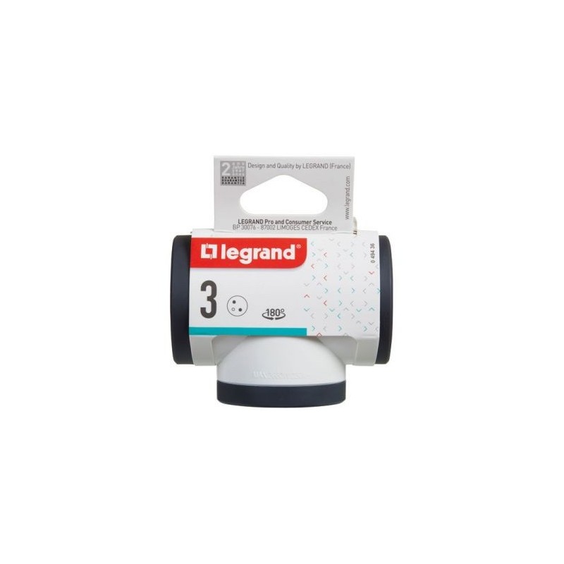 Legrand Triplite FB 3x2P+T prenium prises latérales rotative blanc/