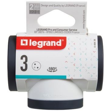 Legrand Triplite FB 3x2P+T prenium prises latérales rotative blanc/