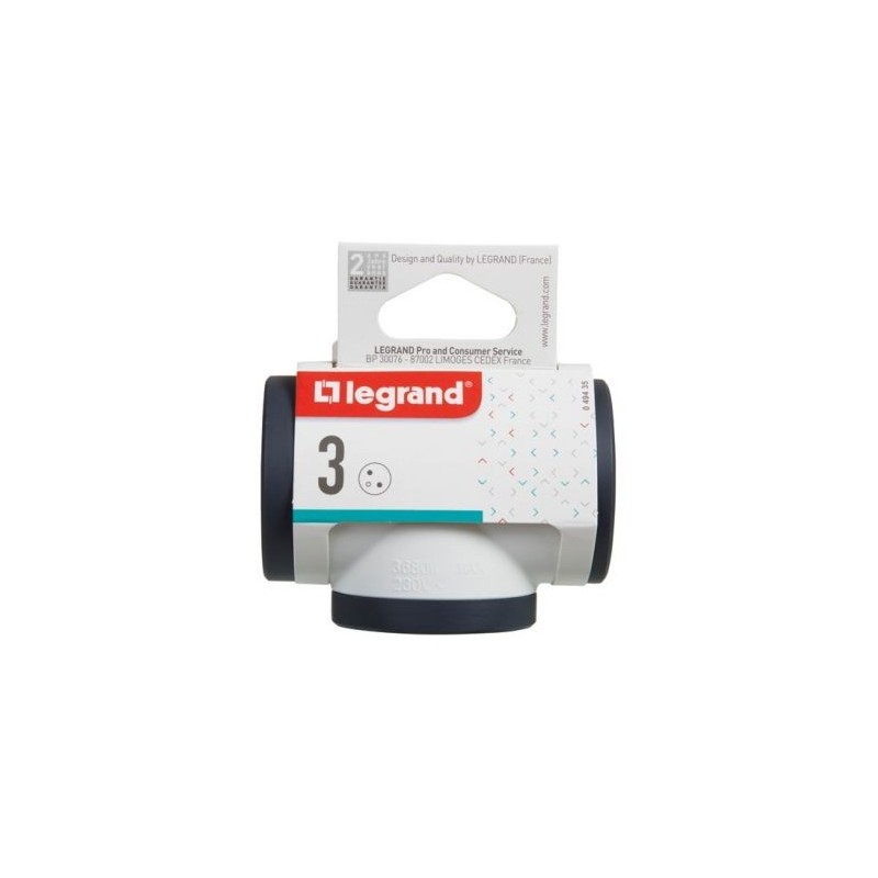 Legrand Triplite FB 3x2P+T prenium prises latérales blanc/noir