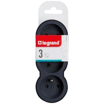 Legrand Triplite FB 3x2P+T standard prises frontales noir