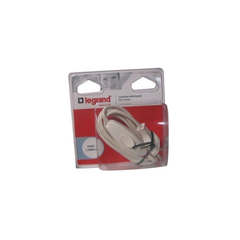 Legrand Cordon équipé 1m50 lampe blanc sc