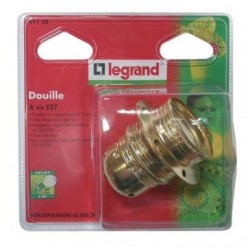Legrand Douille E27 acier laitonné+bague s/c - Image 3