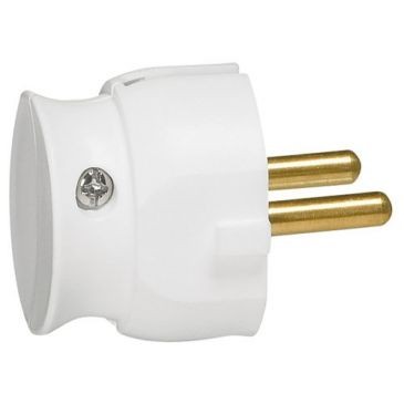 Legrand Fiche mâle 2p 16a extra plat blanc sc