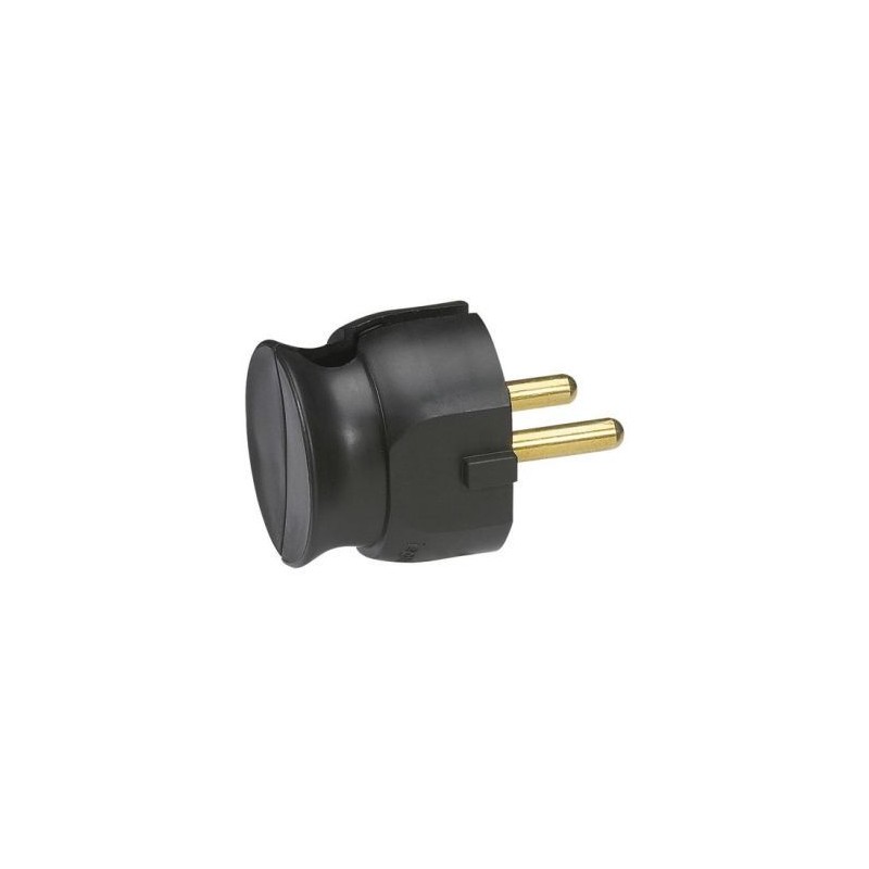 Legrand Fiche mâle 2p 16a extra plat noir sc