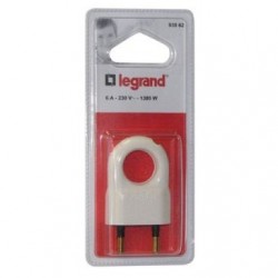 Legrand Fiche mâle 2p 6a blanc blister - Image 3