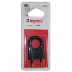 Legrand Fiche mâle 2p 6a noir blister - Image 3