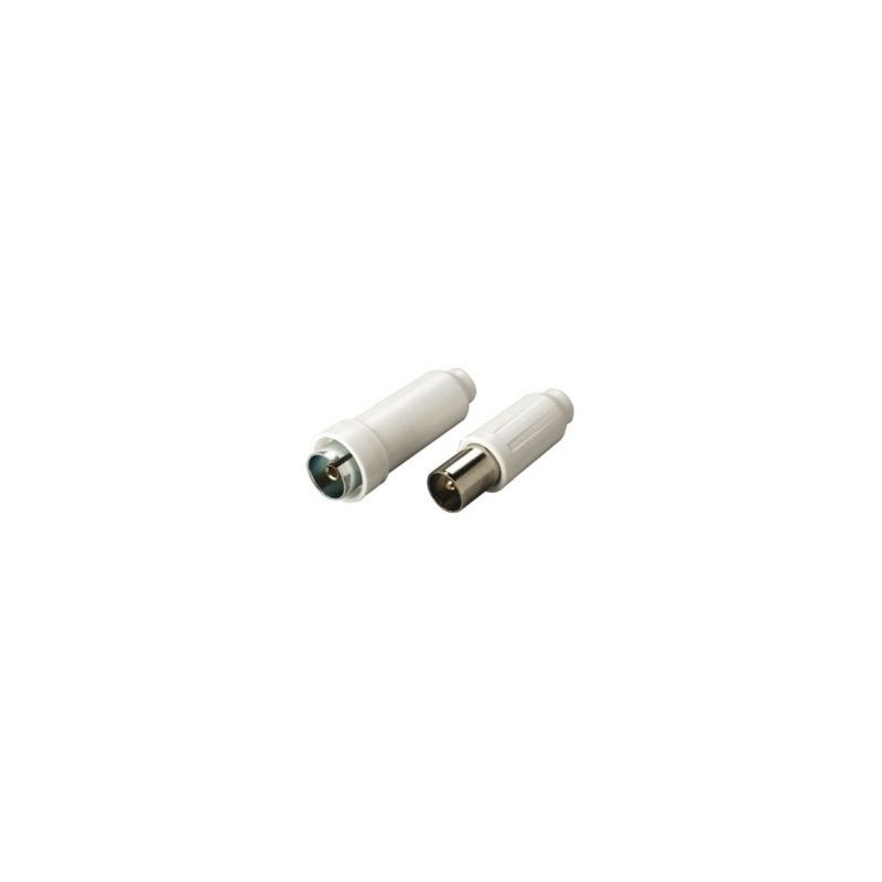 Electraline Fiche TV mâle + femelle 9.52mm blister