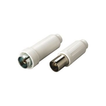 Electraline Fiche TV mâle + femelle 9.52mm blister