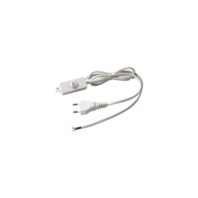 Electraline Cordon HO3vvh2f 1m50 inter fiche blanc blister