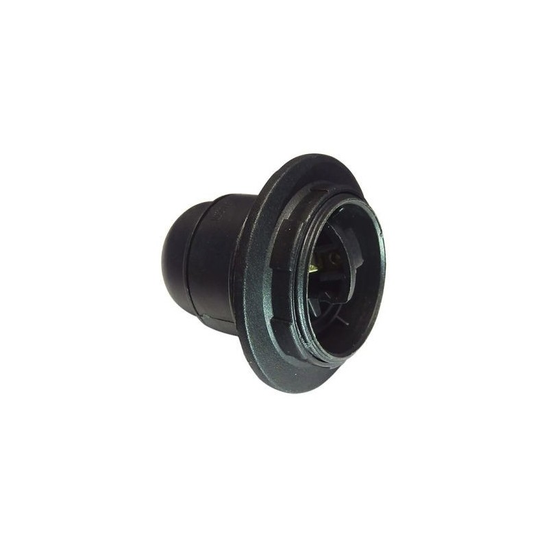 Electraline Douille E27   bague pas  noir blister