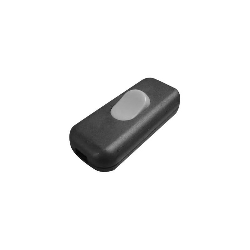 Zenitech Interrupteur unipolaire luminescent noir en vrac