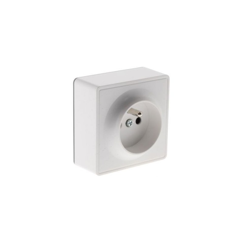 Zenitech Prise 2pt 16a saillie vulco blanc sous film
