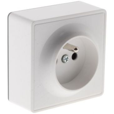 Zenitech Prise 2pt 16a saillie vulco blanc sous film