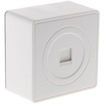 Zenitech Prise RJ45 saillie vulco blanc sous film