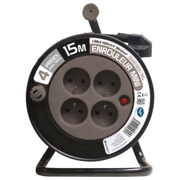 Zenitech Enrouleur 15 mètresr 3G 1mm taupe