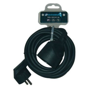 Electraline Prolongateur 3G1.5mm2 noir 3m