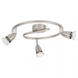 Prolight Luminaire spot LED spirale GU10 3x42W acier brossé. - Image 3