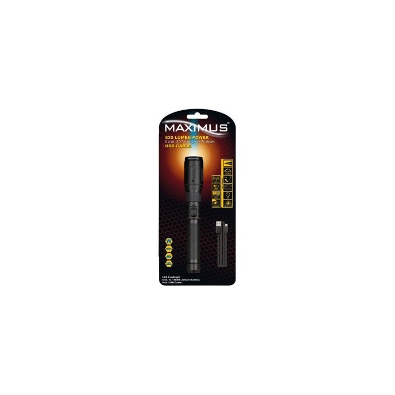 Maximus Lampe torche rechargeable Maximus 520 lumens 5w ip20